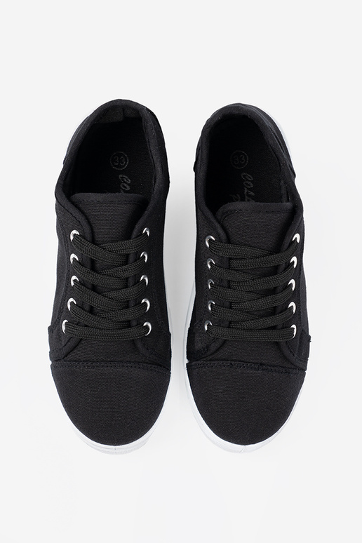 casual shoes black laced