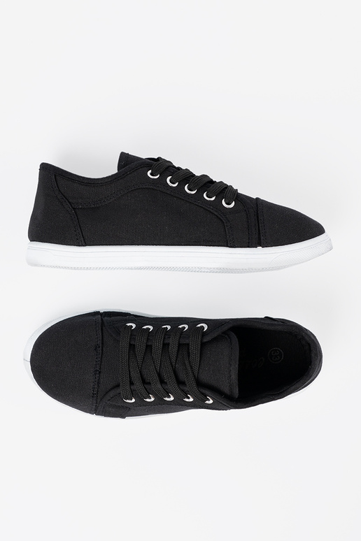 casual shoes black laced