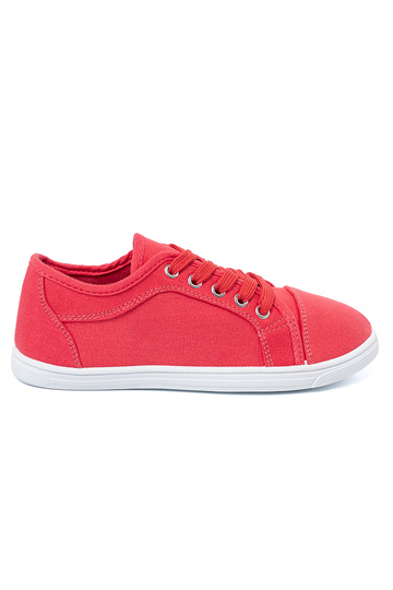 casual shoes Red laced 2