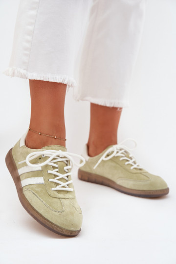 Low Leather Women's Sneakers Lime Ismina
