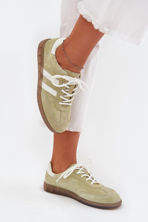 Low Leather Women's Sneakers Lime Ismina