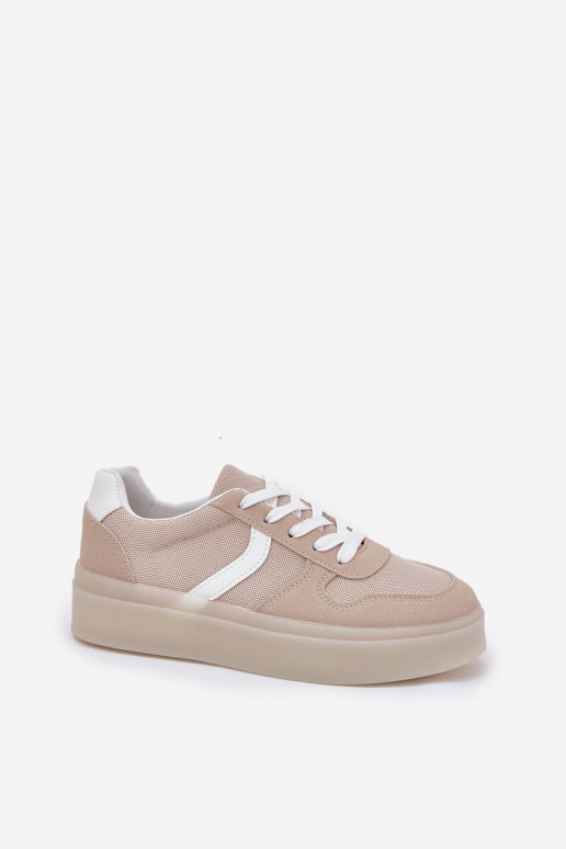 copy of Niskie Sneakersy Damskie Na Platformie Beżowe Telmira