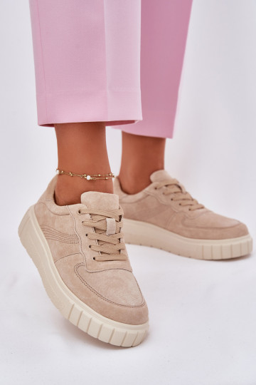 copy of Suede Platform Sneakers Beige Rilwena 2