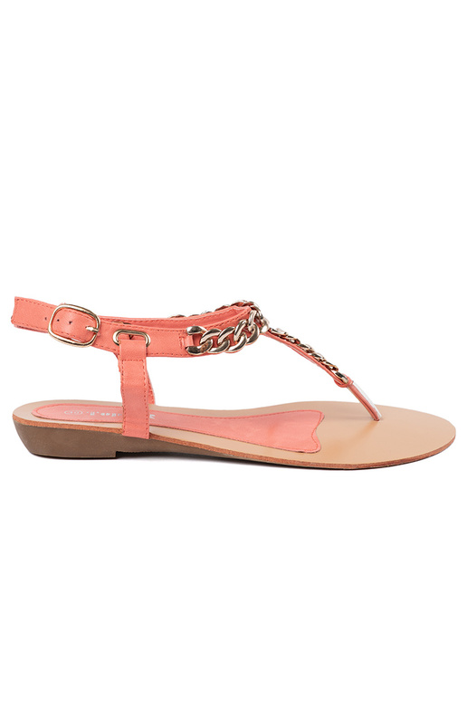 Coral sandals flip-flops Inith chain