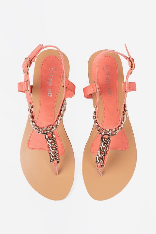 Coral sandals flip-flops Inith chain