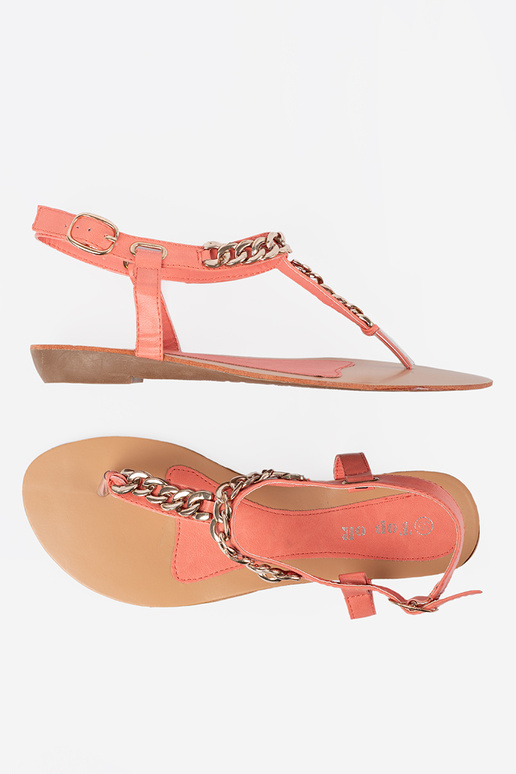 Coral sandals flip-flops Inith chain