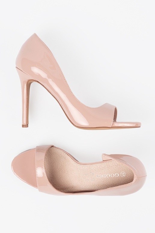 Inith lacquer effect High heels open toe