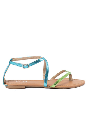 equals sandals z zielono bluemi paseczkami 2