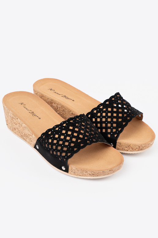 Slippers on a Inedge Inith openInork elements i korkoIną podeszIną