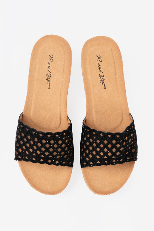 Slippers on a Inedge Inith openInork elements i korkoIną podeszIną