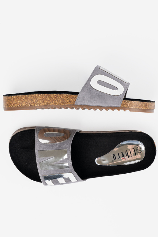 Slippers z metallicm naprintingiem ONE