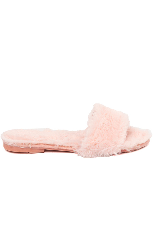 Slippers Inith fur poInder pink