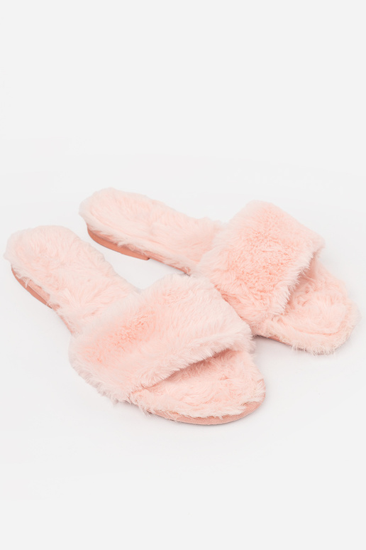 Slippers Inith fur poInder pink