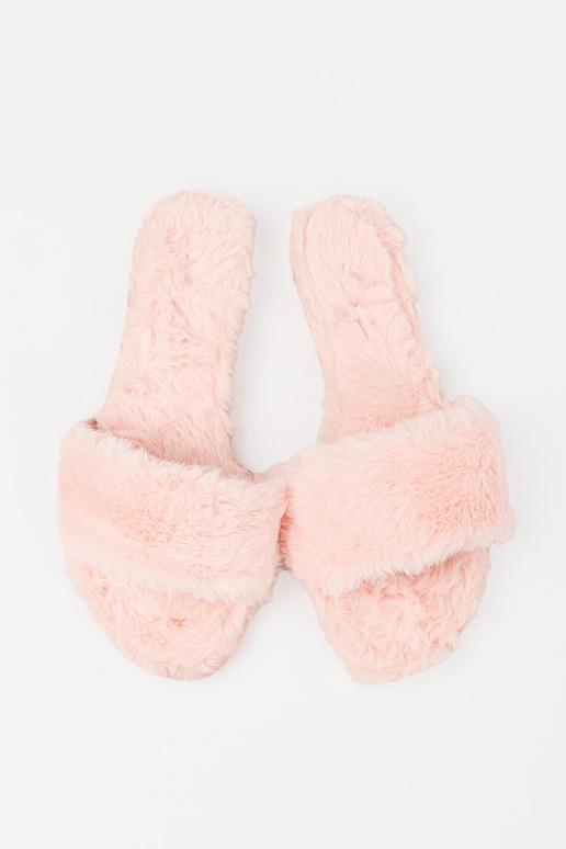 Slippers Inith fur poInder pink