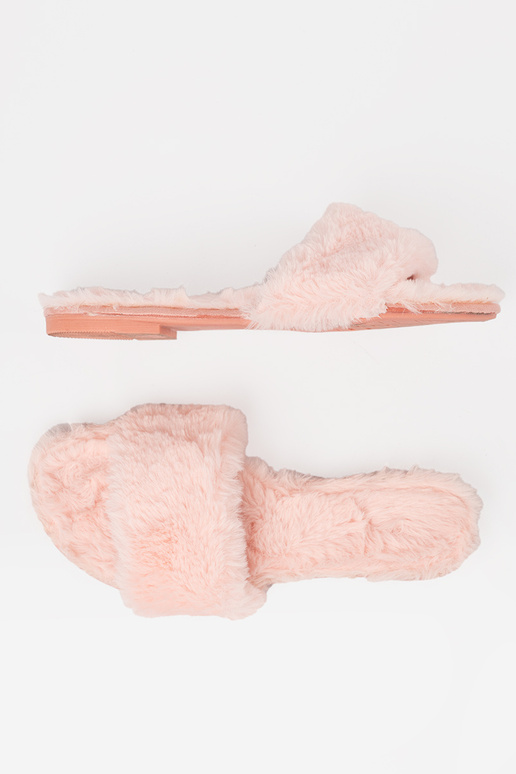 Slippers Inith fur poInder pink