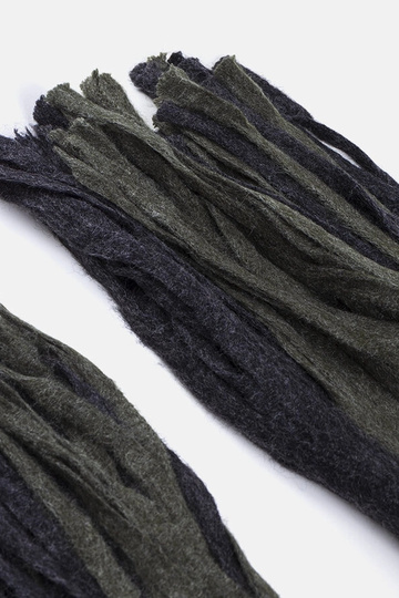 Zielono-szary szal z...