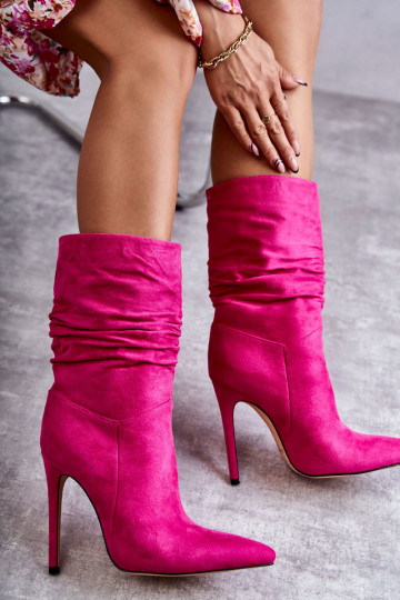 Women's Wrinkled Boots Boots pink Laguna