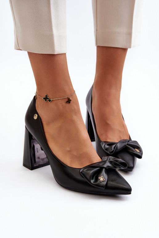 Black Bow Pump Heels by Ariemessa Black Bow Pump Heels by Ariemessa