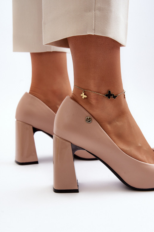 Pumps With Bow On Stiletto Beige Ariemessa