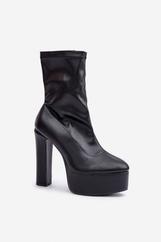 High Heel And Platform Boots Black Tennira High Heel And Platform Boots Black Tennira