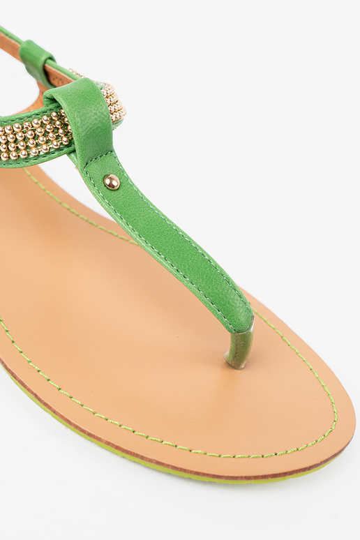 sandals flip-flops ze goldenm zdobieniem