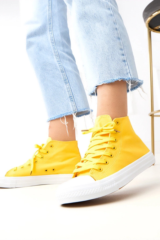 Żółte wysokie trampki Ghanem