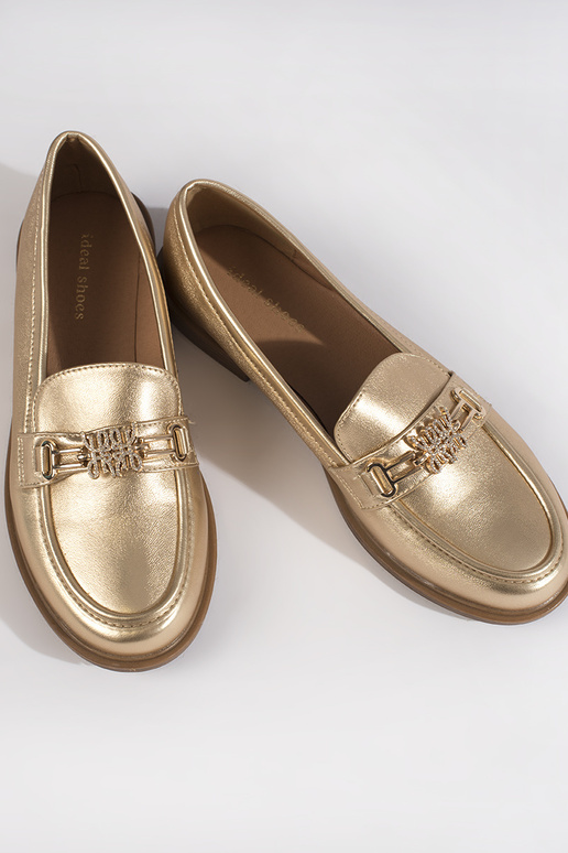 gold color stylish INomens moccasins