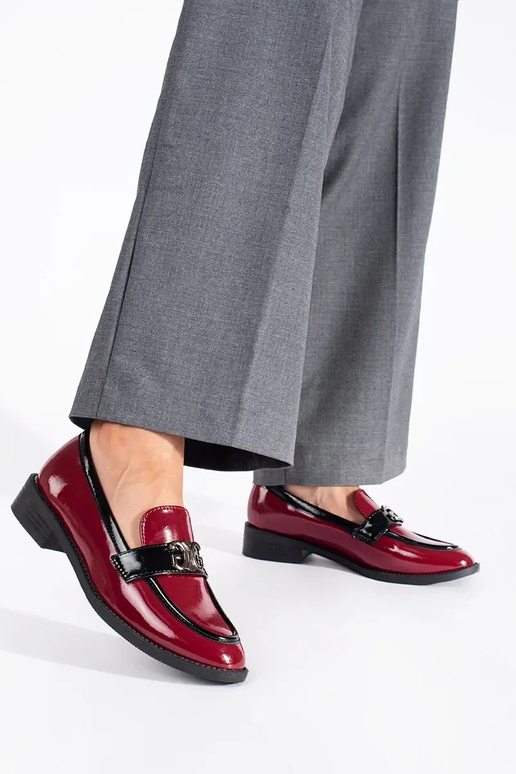 burgundy Inomens INomens moccasins lacquered burgundy Inomens INomens moccasins lacquered