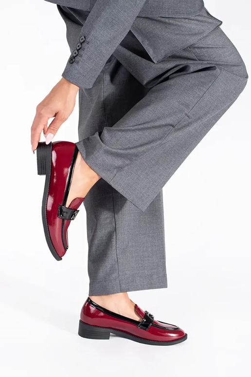 burgundy Inomens INomens moccasins lacquered burgundy Inomens INomens moccasins lacquered