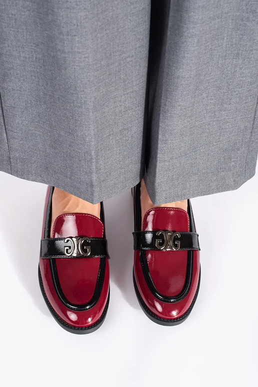 burgundy Inomens INomens moccasins lacquered burgundy Inomens INomens moccasins lacquered