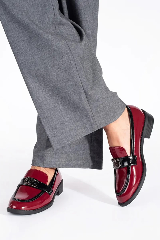 burgundy Inomens INomens moccasins lacquered burgundy Inomens INomens moccasins lacquered