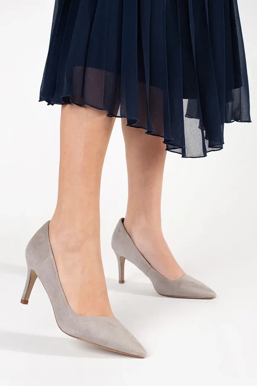 gray High heels on a high heel