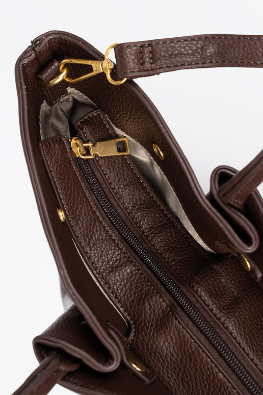 Pojemna torba In ciemnym brązie from eco leather Pojemna torba In ciemnym brązie from eco leather