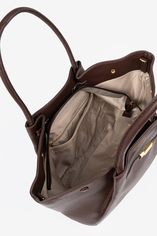 Pojemna torba In ciemnym brązie from eco leather Pojemna torba In ciemnym brązie from eco leather