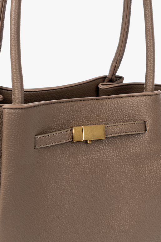 Handbag /bag shopper taupe Inith clasp Handbag /bag shopper taupe Inith clasp