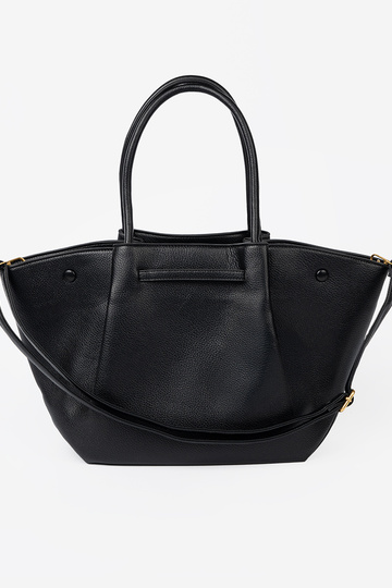 Classic shopperka z fakturoInanej skóry ekologicznej