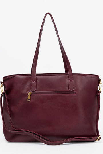 burgundy Handbag ze goldenmi elementami