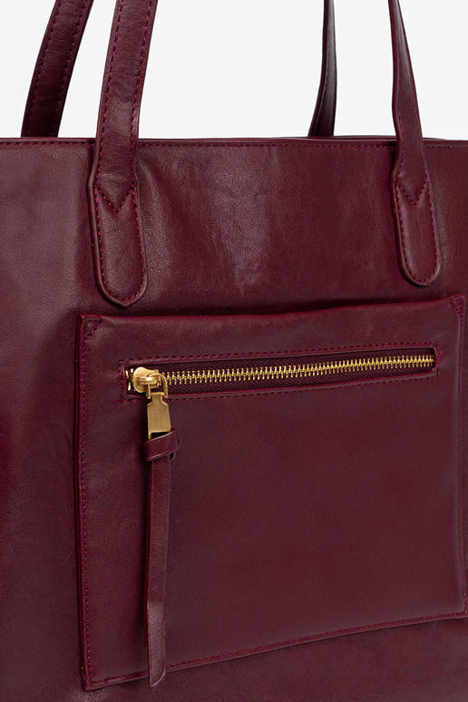 burgundy Handbag ze goldenmi elementami burgundy Handbag ze goldenmi elementami