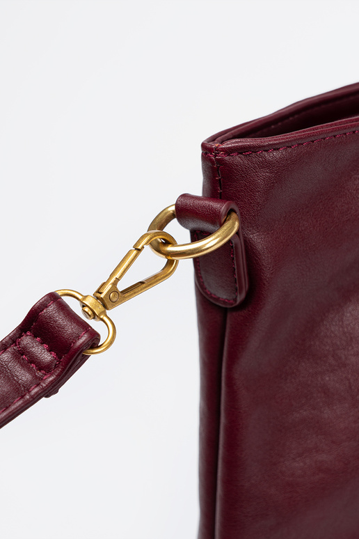 burgundy Handbag ze goldenmi elementami burgundy Handbag ze goldenmi elementami