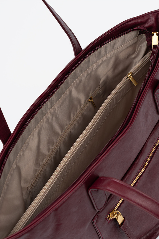 burgundy Handbag ze goldenmi elementami burgundy Handbag ze goldenmi elementami