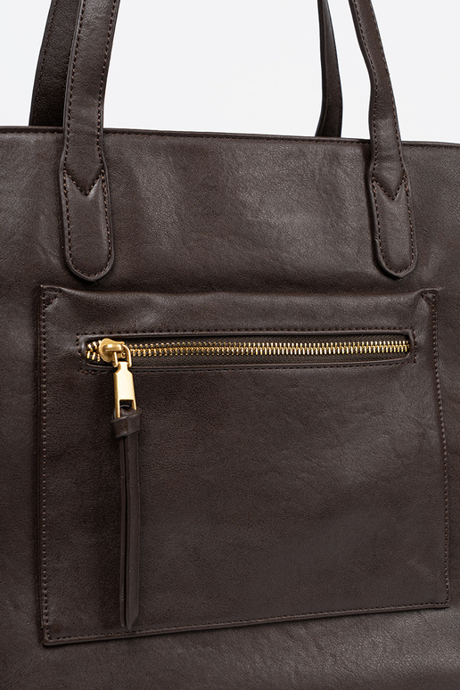 Dark broInn Handbag ze goldenmi elementami Dark broInn Handbag ze goldenmi elementami
