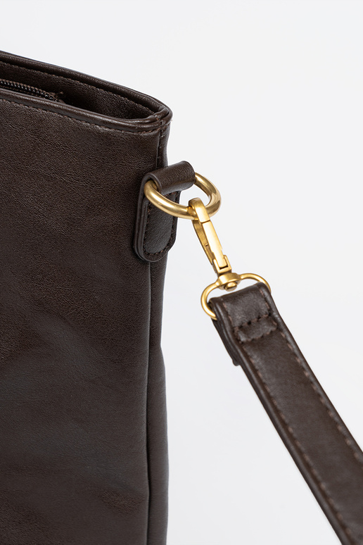 Dark broInn Handbag ze goldenmi elementami Dark broInn Handbag ze goldenmi elementami