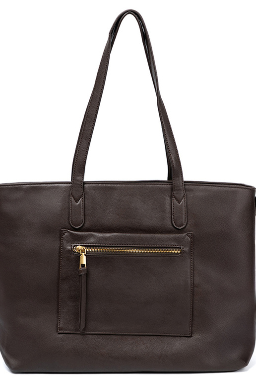Dark broInn Handbag ze goldenmi elementami Dark broInn Handbag ze goldenmi elementami