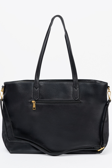black Handbag ze goldenmi elementami