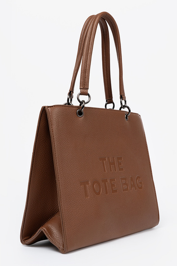 Torebka typu tote w ciepłym brązie