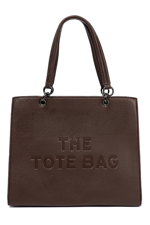 Shopperka kawowa z tłoczonym napisem Shopperka kawowa z tłoczonym napisem