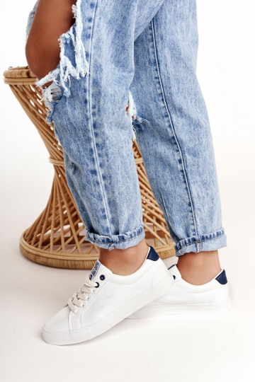Women's Leather Sneakers BIG STAR BB274211 White Navy