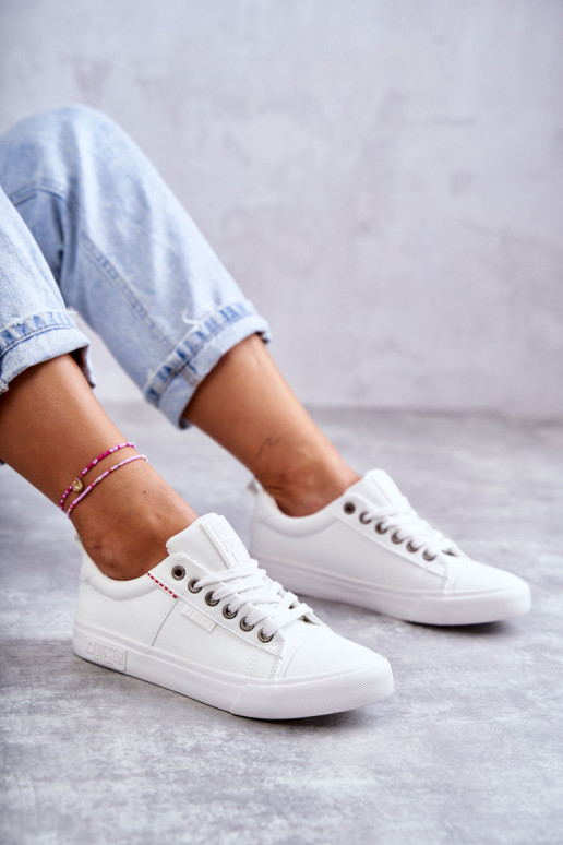 Women's Low Leather Sneakers Big Star KK274005 White
