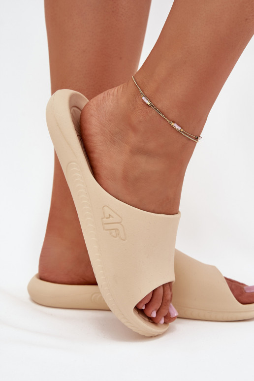 Women's Slippers 4F Beige 4FMM00FFLIF093A-83S Women's Slippers 4F Beige 4FMM00FFLIF093A-83S