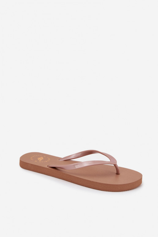 Women's Flip Flops Light Brown 4FMM00FFLIF018-82S Women's Flip Flops Light Brown 4FMM00FFLIF018-82S